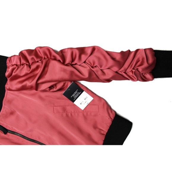 Project Runway Off Shoulder Slate Rose Jacket XS - Picture 3 of 7